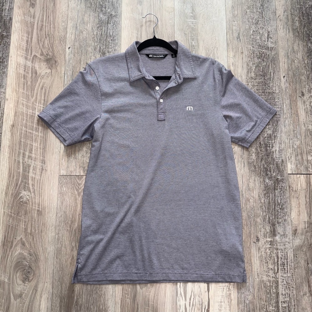 Travis Mathew "The Zinna" Performance Golf Polo Men's Size M Gray Cotton